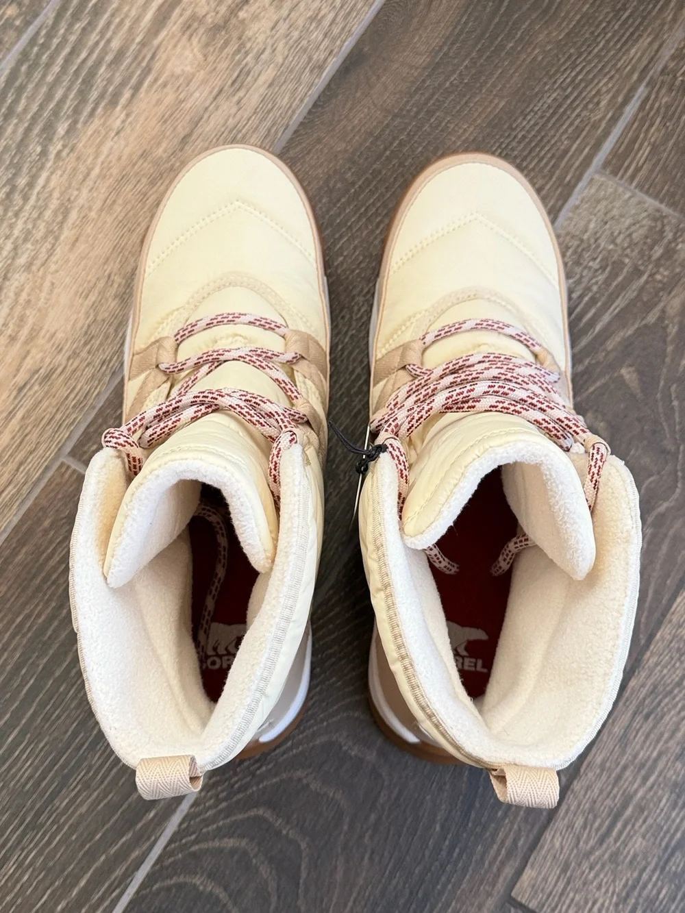 SOREL Women's Honey White/Ceramic Whitney II Plus Lace Waterproof Boot—10
